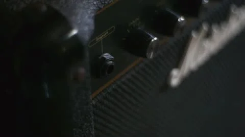 Jack plug into guitar amplifier Stock-Footage 11233450