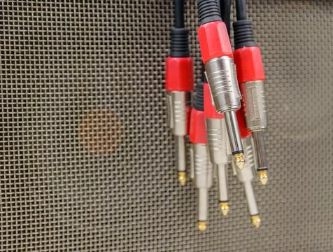 Jack. Plug. Sound jack. Adapter for connecting a headset to a sound card Stock Photos