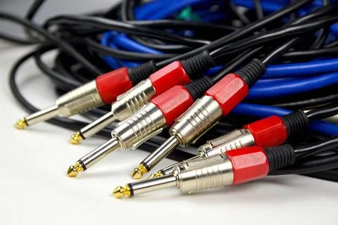 Jack. Plug. Sound jack. Adapter for connecting a headset to a sound card. Stock Photos