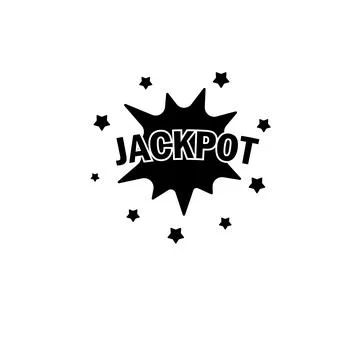 Jack Pot Casino Game Solid Flat Vector Icon Isolated on White Background Stockillustratie