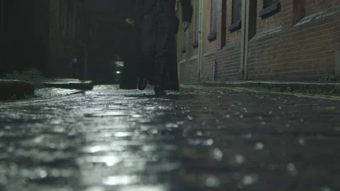 Jack the ripper 02 - dark man in London Stock Footage 167663283
