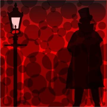 Jack the ripper background Stock Illustration