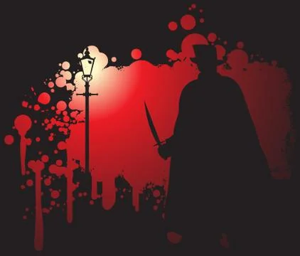 Jack The Ripper In The Light Grunged Stock Illustration