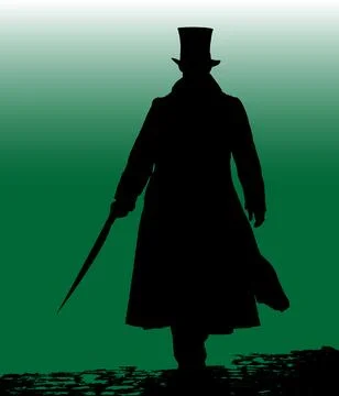 Jack the Ripper With Long Blade Stock Illustration