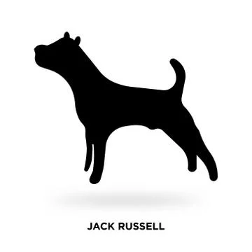 Jack russell silhouette Stock Illustration