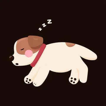 Jack russell is sleeping Stock Illustration