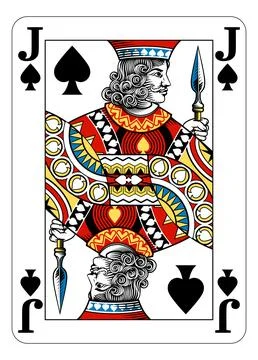 Jack of Spades Design from Deck of Playing Cards Stock Illustration