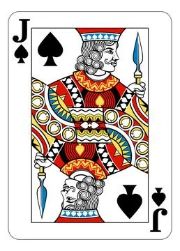 Jack of Spades Design from Deck of Playing Cards Stock Illustration