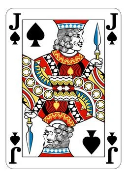 Jack of Spades Design from Deck of Playing Cards Stock Illustration