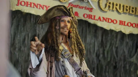 Captain Jack Sparrow, Pirates of the Caribbean Stock Photo - Image