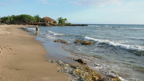 Jack Sprat Beach in Treasure Beach, Jamaica Stock Footage 139012160