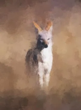 Jackal pose Stock Illustration