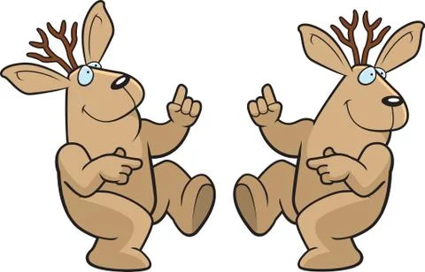 Jackalope dancing Stock Illustration