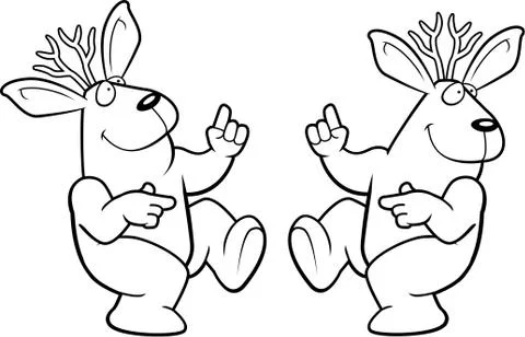 Jackalope Dancing Stock Illustration