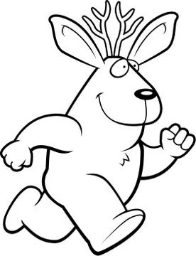 Jackalope Running Stock Illustration