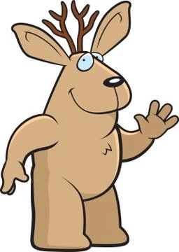 Jackalope waving Stock Illustration