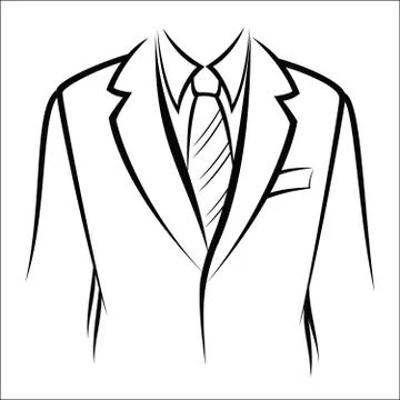 Jacket and tie Stock Illustration
