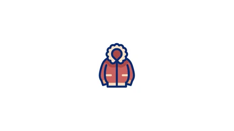 Jacket Animated Icon Video stock 320200332