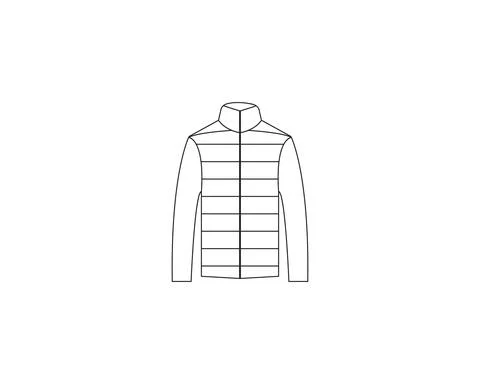 Jacket, clothing, coat icon. Vector illustration. Flat. Stock Illustration