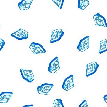 Jacket denim isometric icon seamless pattern Stock Illustration