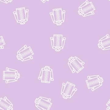 Jacket denim line seamless pattern Stock Illustration
