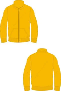 Jacket Full Zip Mock ups Templates Vectors Stock Illustration