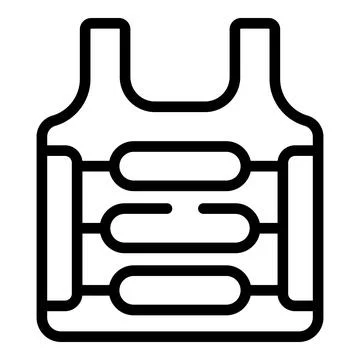 Jacket gear icon outline vector. Tactical armor Stock Illustration