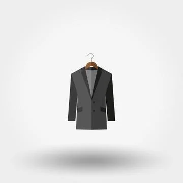 Jacket on a hanger. Icon Stock Illustration