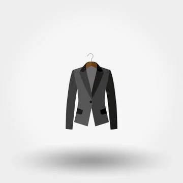 Jacket on a hanger. Icon Stock Illustration