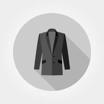 Jacket on a hanger. Icon. Stock Illustration