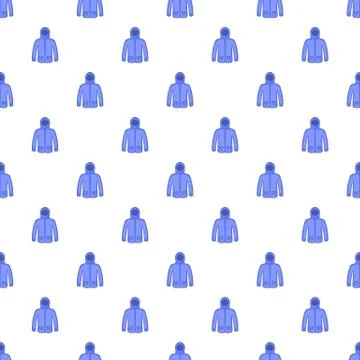 Jacket with hood pattern, cartoon style Stockillustratie