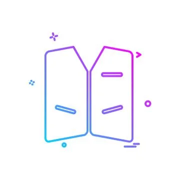 Jacket icon design vector 스톡 일러스트