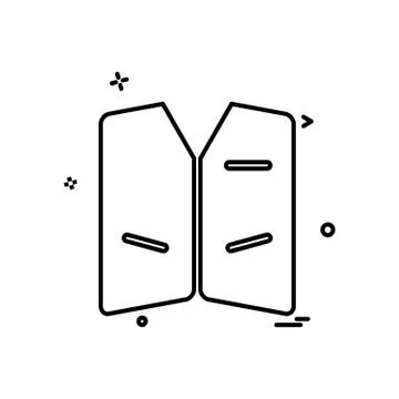 Jacket icon design vector Illustrazione stock