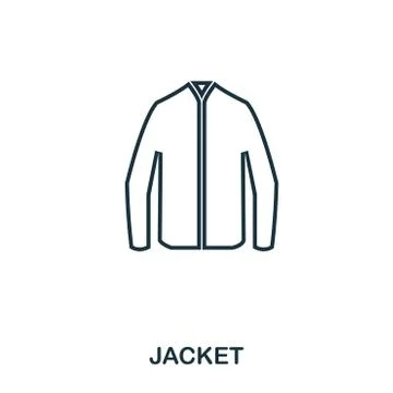 Jacket icon. Flat style icon design. UI. Illustration of jacket icon. Pictogram Stock Illustration