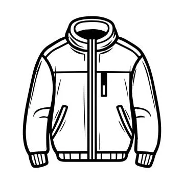 Jacket icon or modern line symbol. Vector line art and icon design with bol.. Stock Illustration