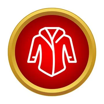 Jacket icon representing clothing store app interface Stock Illustration