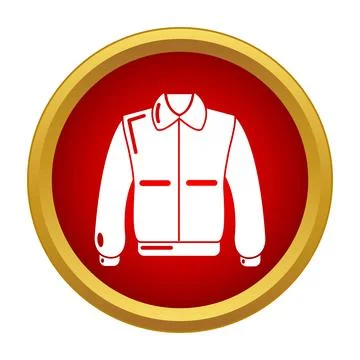 Jacket icon representing outerwear and winter clothing Stock Illustration
