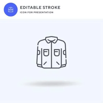 Jacket icon vector, filled flat sign, solid pictogram isolated on white, logo Stock Illustration
