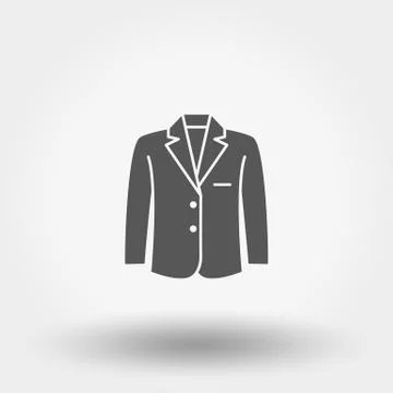 Jacket. Icon. Vector illustration. Silhouette. Flat design Stock Illustration