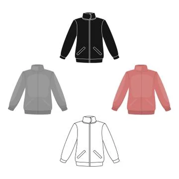 Jacket icon of vector illustration for web and mobile Illustrazione stock