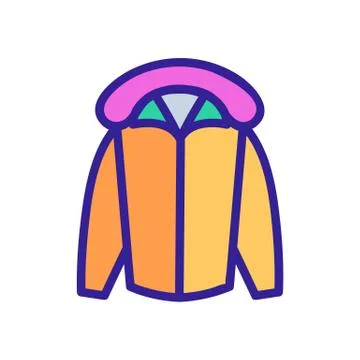 Jacket icon vector. Isolated contour symbol illustration Illustrazione stock