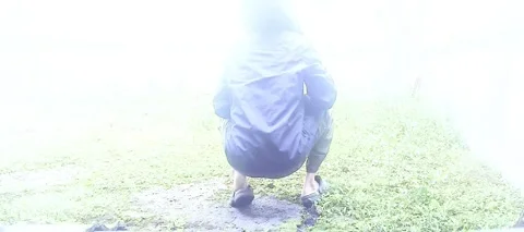 Jacket Man, Crouching Stock Footage 307294689