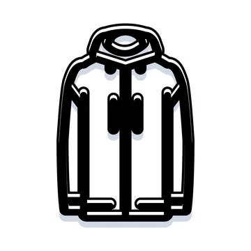 Jacket minimalist vector doodle presenting apparel concept Stock Illustration