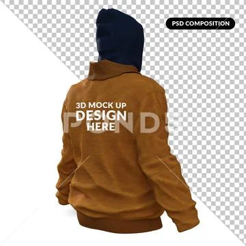 Jacket mock up 3d illustration Modello PSD