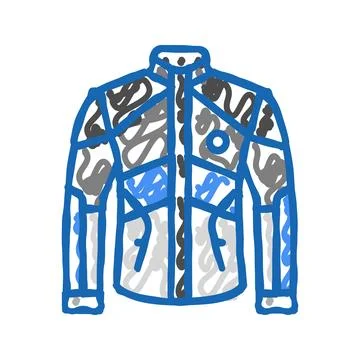 Jacket motorcycle icon doodle illustration Stock Illustration
