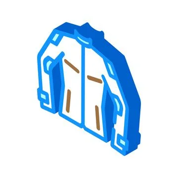 Jacket motorcycle isometric icon vector illustration Stock Illustration