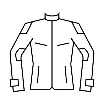 Jacket motorcycle line icon vector illustration Stock Illustration