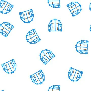 Jacket motorcycle vector seamless pattern Stock Illustration