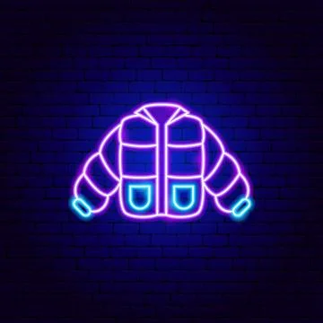 Jacket Neon Sign Stock Illustration