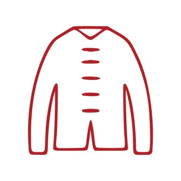 Jacket outline icon isolated on white background Stock Illustration